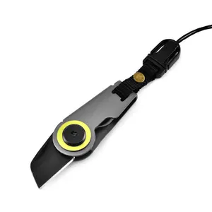 EDC Keychain זעיר קטן מתקפל מיני הישרדות תיבת חותך כיס סכין