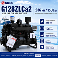 Ensemble moteur diesel marin 6 cylindres refroidi par eau SCDC SDEC G128ZLCa2 236 kW 1500 tr/min pour bateau de pêche commercial