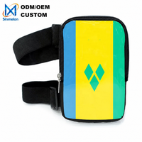 Sac de Cuisse Drapeau des Îles Saint-Vincent et les Grenadines en Gros à Faible MOQ pour le Carnaval, les Sports de Plein Air, Sac de Cuisse pour Téléphone avec Drapeaux Nationaux