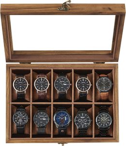 <span class=keywords><strong>Boîte</strong></span> <span class=keywords><strong>à</strong></span> montres artisanale personnalisée, organisateur de montres <span class=keywords><strong>à</strong></span> 10 compartiments avec vitrine <span class=keywords><strong>en</strong></span> verre et coussinets amovibles, <span class=keywords><strong>boîte</strong></span> <span class=keywords><strong>à</strong></span> montres et <span class=keywords><strong>bijoux</strong></span> <span class=keywords><strong>en</strong></span> <span class=keywords><strong>bois</strong></span> de noyer - Product Image 1