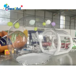 Balon Pesta Anak-anak Rumah Menyenangkan Raksasa Jelas Tiup Kristal Igloo Dome Gelembung Tenda Transparan Balon Tiup Rumah
