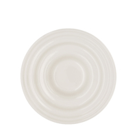 Plato Hondo Gourmet de 24 cm, Plato de Cerámica para Cena con Diseño Ondulado para Decoración de Mesa Moderna
