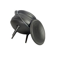 Marmite de Cuisson au Feu de Camp en Fonte Pré-Assaisonnée Type Japonais, Chaudron de Camping, Four Hollandais, Batterie de Cuisine, Potjie Africain avec Couvercle