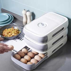 Portable 3 Layer Rectangle Egg <b>Storage</b> <b>Box</b> Plastic Egg Food <b>Storage</b> <b>Box</b> Containers with Lids Fresh-Keeping Refrigerator Eggs Sto - Product Image 3