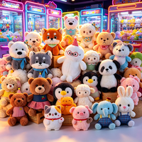 Peluches de 8 pouces pour machine à griffes, poupées en peluche pour distributeur automatique, jouets suspendus en peluche animaux