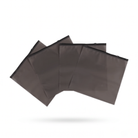 Sacs d'emballage pour vêtements en plastique noir semi-transparent refermable avec fermeture éclair mate pour le rangement des vêtements et des t-shirts avec impression en gravure
