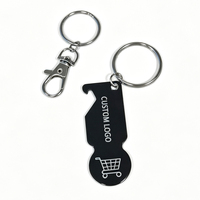 Porte-clés jeton de chariot réutilisable avec logo personnalisé, décapsuleur, pour Allemagne et Canada, pour sublimation