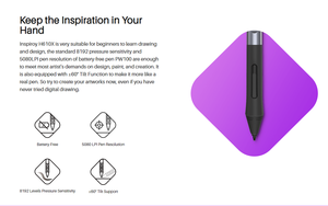 HUION H610X 60 gradi di inclinazione di altri accessori per computer <span class=keywords><strong>grafica</strong></span> tavoletta <span class=keywords><strong>grafica</strong></span> digitale - Product Image 4