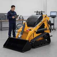 Chargeuse compacte sur chenilles de 1,5 tonne avec coupe-herbe et trancheuse pour terrains de golf et fermes, certifiée CE ISO, prix de gros