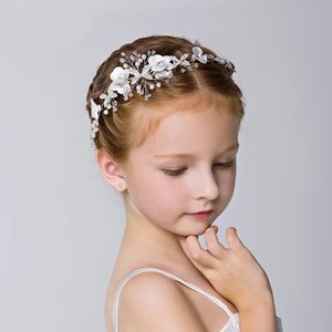 子供用ヘアアクセサリープリンセスラインストーンアクセサリーフラワー子供用ヘアバンド韓国女の子の誕生日パーティーショーラブリー - Product Image 1