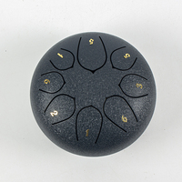 Tongue Drum Mini Portable Percussion Instrument Waterproof 6 Inch 8 Tones Steel Musical Instruments Tongue Drum with Storage Bag