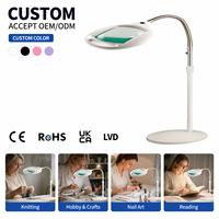 Meilleure Vente Lampe Loupe Col de Cygne sur Pied avec Lentille en Verre et 40 LED SMD, 3 Dioptries, 100V/120V/220V-240V, pour Lecture