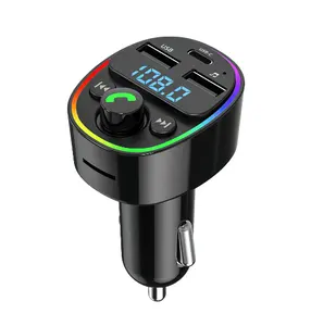 Thiết kế mới xe BT FM Transmitter Car Charger MP3 rảnh tay BT xe Kit điện thoại âm nhạc USB đài phát thanh phiên bản nhôm di động