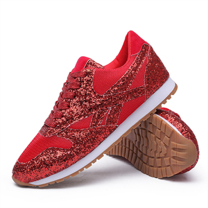Nouvelle mode femmes paillettes sans nom marque chaussures baskets sport 2025 plat marche décontracté usine Jinjiang Chaussures usine - Product Image 6
