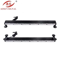 4 Seiten roter Notfall-LED-Feuerwehr mann Warn blitz Autodach lichter 6 LEDs pro Abschnitt