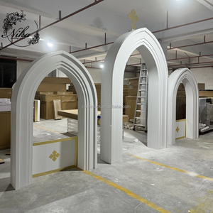 Arche de scène de mariage de style <span class=keywords><strong>palais</strong></span> indien NIKA, grande arche décorative en acrylique robuste avec éclairage LED - Product Image 3