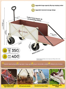 Carrito de Camping Plegable y Portátil, Carretilla de Mano para Exteriores de Gran Capacidad, Carrito Plegable para <span class=keywords><strong>Picnic</strong></span> y Viajes, Venta al Por Mayor - Product Image 6