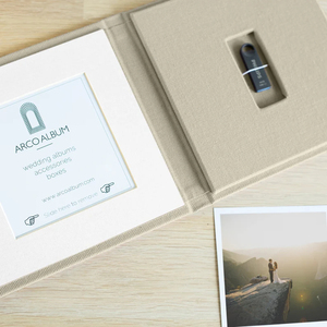 Boîte USB en lin personnalisée emballage de photographie de mariage étui USB personnalisé cadeau de photographe <span class=keywords><strong>Album</strong></span> de stockage de mémoire - Product Image 3