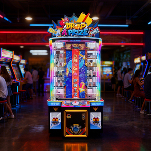 Machine d'arcade OEM personnalisée Leon Drop Prize Two One Redemption, empilable, avec sortie double ticket, sortie de cadeaux en peluche et jackpot caché, 110/220V - Product Image 3