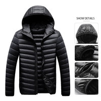 Vestes en duvet pour hommes en gros, vestes en duvet coupe-vent pour le sport, vestes en duvet matelassées avec logo personnalisé