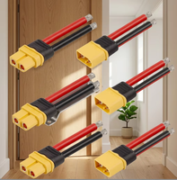 Câble d'alimentation XT60 mâle ou femelle 16AWG en cuivre pur, prise allume-cigare vers connecteur XT30 90 avec fusible, faisceau de câbles OEM personnalisé