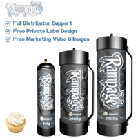 Cartouches de crème fouettée professionnelles Rampage 680g – Outil portable pour la préparation de crème fraîche – Cylindre de gaz pour pâtisserie et fêtes