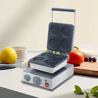 Équipement de collation commercial Chef Prodentials 4 pièces électrique 110V 220V gaufrier rond en fonte commerciale rond