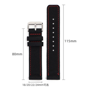 Correas de <span class=keywords><strong>Reloj</strong></span> para Relojes <span class=keywords><strong>Breitling</strong></span> Serie Avengers, 18mm 20mm 22mm 24mm, <span class=keywords><strong>Correa</strong></span> de <span class=keywords><strong>Reloj</strong></span> de Lona de Nailon de Liberación Rápida - Product Image 6
