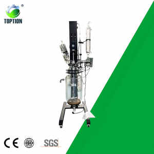 High Pressure 1bar Glass Chemical Reactor Kit with Condenser & Agitator - Pilot Plant Batch Processing - Product Image 2