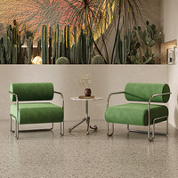 Canapé de détente en velours personnalisable, style Bauhaus, pour salon, balcon, bureau à domicile et hôtel