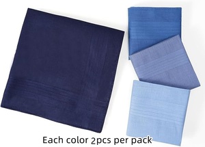 Pañuelos de bolsillo de algodón puro sin <span class=keywords><strong>azo</strong></span>, ecológicos, de 40x40cm, para hombre, 8 unidades, colores sólidos surtidos, para boda, regalos, venta al por mayor - Product Image 3