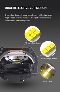 Fábrica de alta calidad Super brillante 3 pulgadas L55 Bi LED Proyector láser lente faro para <span class=keywords><strong>BMW</strong></span> Honda 12V alto para modelos de coche Corolla - Product Image 4