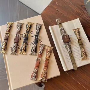 สายนาฬิกาหนังสุดหรู สายรัดข้อมืออัจฉริยะสำหรับ Apple Watch ขนาด 42 44 45 49 มม. - Product Image 1