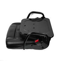 Siège universel pour chariot élévateur avec accoudoirs en acier intégrés, dossier rabattable, capacité de charge de 150 kg, certifié CE, accessoires Caterpillar