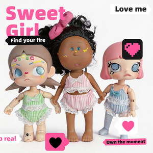 Conjunto de Ropa de Tela de la Serie Fantasía NINI Zsiga, Adorable Conjunto de Verano a Rayas Coloridas para <span class=keywords><strong>Hermanas</strong></span> Menores Jasmine y Potato, para 14 Años - Product Image 5