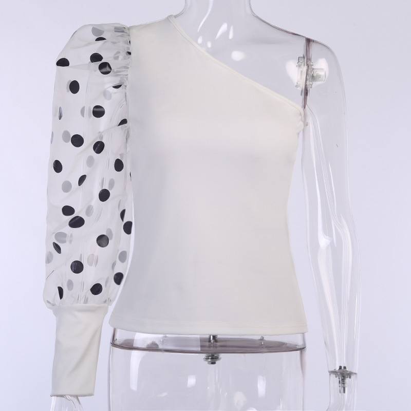 Shop Our Fancy White Blouse with Puff Sleeves & Prints