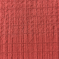 Tissu tricoté warp crêpé 98% polyester 2% élasthanne, tissu tricoté crêpé à grille ondulée pour robes, chemisiers et vêtements de mode féminins