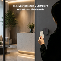 Lecteur de cartes RFID NFC double fréquence 125KHz EM 13.56MHz tout métal, étanche IP65, anti-effraction, pour système de contrôle d'accès aux portes