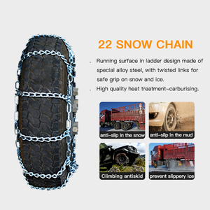 Chaînes à <span class=keywords><strong>neige</strong></span> antidérapantes universelles, chaînes à pneus en acier pour camionnettes légères, sécurité routière d'hiver en cas d'urgence, installation facile - Product Image 3