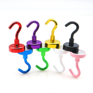 High Quality Strong NdFeB Plastic Magnet Hook Neodymium Magnet Hook With 360 Degree <strong>Rotation</strong> for Hanging&amp;Refrigerator - Product Image 4