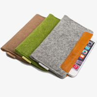 Pochette de table en feutre de cuir, Logo personnalisé, porte-monnaie pour téléphone portable, porte-documents, mallette, sac de boîte