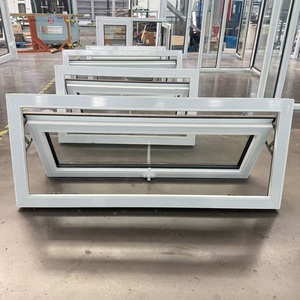 Fenêtre à auvent <span class=keywords><strong>en</strong></span> PVC avec verre trempé feuilleté, charnière à friction et cadre extérieur noir thermolaqué - Product Image 4