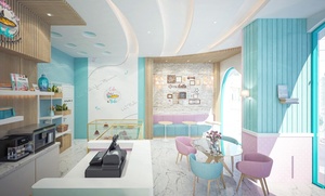 Vetrina Espositiva Personalizzabile in Legno Massello Blu <span class=keywords><strong>Rosa</strong></span> Stile Moderno Minimalista con Illuminazione LED per <span class=keywords><strong>Pasticceria</strong></span> e Gelateria - Product Image 3