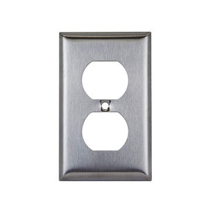 Hooanke-Placa de pared de acero inoxidable, 1 <span class=keywords><strong>Decra</strong></span> de 2 entradas, listada en EE. UU. Para salidas - Product Image 3