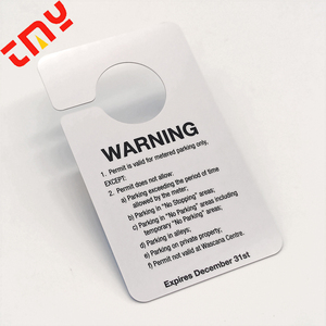 Tùy chỉnh gương chiếu hậu treo dấu hiệu tạm thời xe đậu xe vượt qua tái sử dụng giấy phép nhựa <span class=keywords><strong>PVC</strong></span> <span class=keywords><strong>RFID</strong></span> đậu xe treo <span class=keywords><strong>tag</strong></span> - Product Image 5