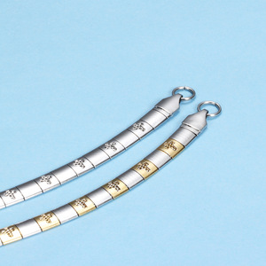 Stainless Steel Two Tone <b>Cross</b> Necklace 6MM Clavicle <b>Chain</b> Fashion Minimalist Daily Wear Layered Necklaces - Product Image 3