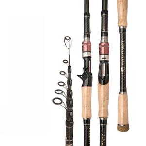 <span class=keywords><strong>Ensemble</strong></span> de moulinet télescopique en fibre de carbone <span class=keywords><strong>ultra</strong></span>-léger chaud de 1.8m à 3.6m avec poignée en liège pour la pêche aux crevettes et à la carpe dans le lac et le ruisseau de basse - Product Image 1