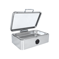 Groothandel Digitale Touch Control Voedselwarmer Rechthoekige Buffetserver RVS Elektrische Chafing Dish