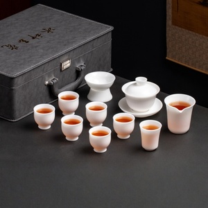 Service à <span class=keywords><strong>thé</strong></span> en céramique Kung Fu, ensemble cadeau d'affaires pour le Nouvel An chinois, décoration d'intérieur, fabrication de tasses à <span class=keywords><strong>thé</strong></span> - Product Image 1