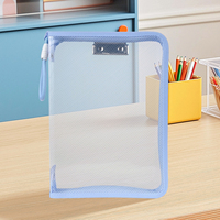 Portafolio A4 Impermeable con Cierre, Carpeta de Archivo Transparente de PP, Carpeta de Documentos con Clip, Logotipo Personalizado
